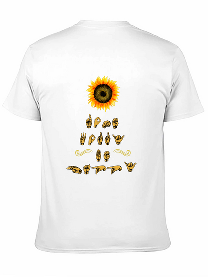 Sunflower ASL T-Shirt - Love Deaf Sign Language Shirt
