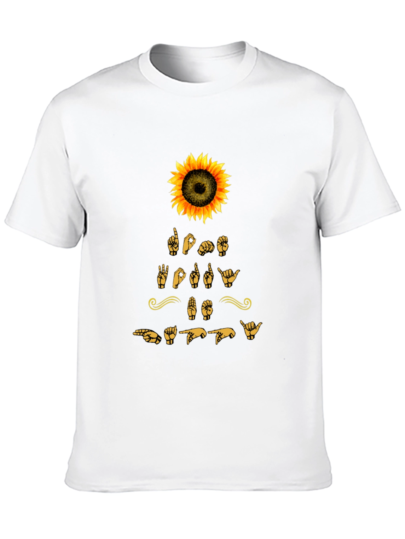 Sunflower ASL T-Shirt - Love Deaf Sign Language Shirt