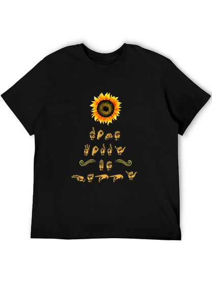 Sunflower ASL T-Shirt - Love Deaf Sign Language Shirt