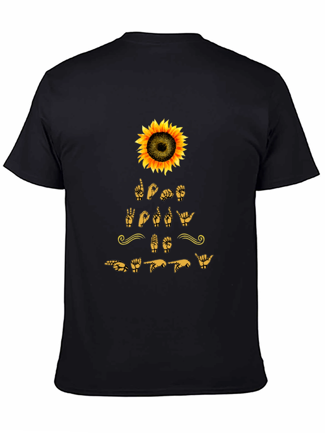 Sunflower ASL T-Shirt - Love Deaf Sign Language Shirt