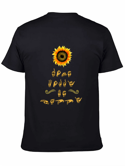 Sunflower ASL T-Shirt - Love Deaf Sign Language Shirt