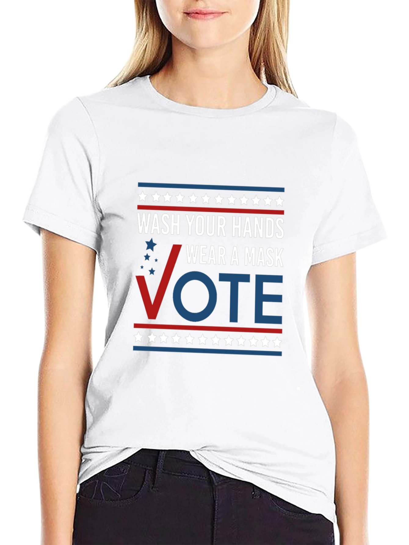 Wash Your Hands Wear A Mask Vote T-Shirt