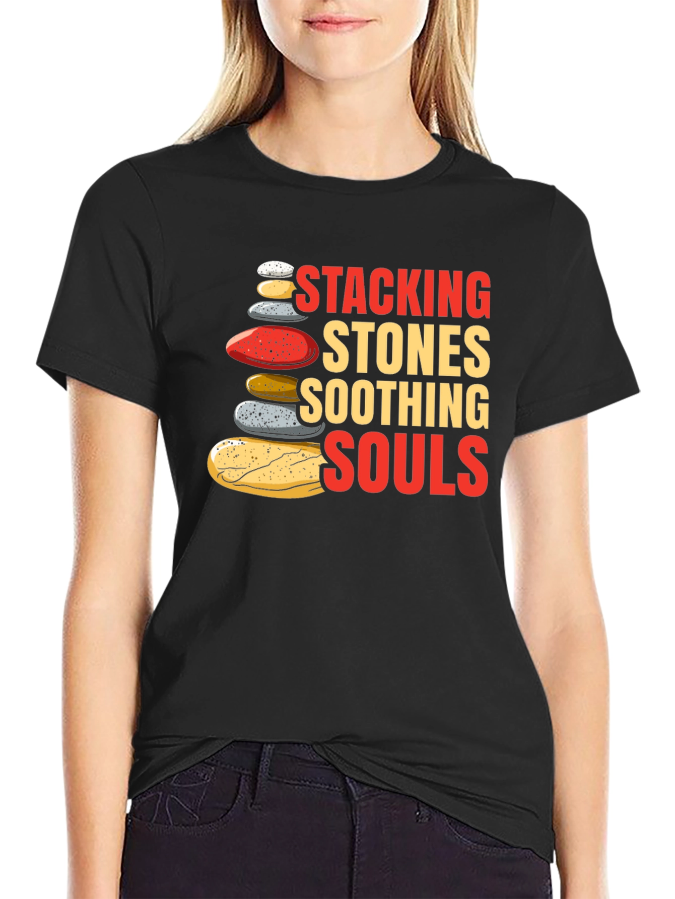 Stacking Stones Soothing Souls Graphic T-Shirt