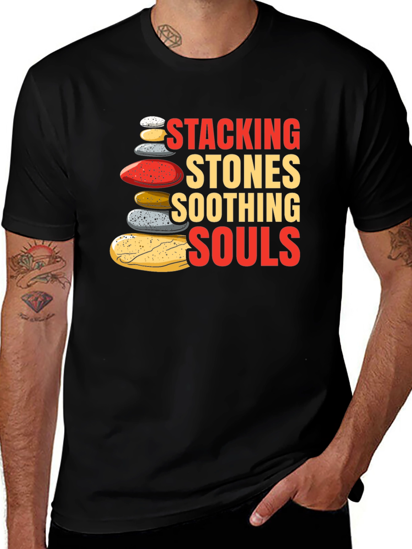 Stacking Stones Soothing Souls Graphic T-Shirt