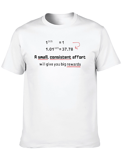 Motivational Math T-Shirt - Consistent Effort