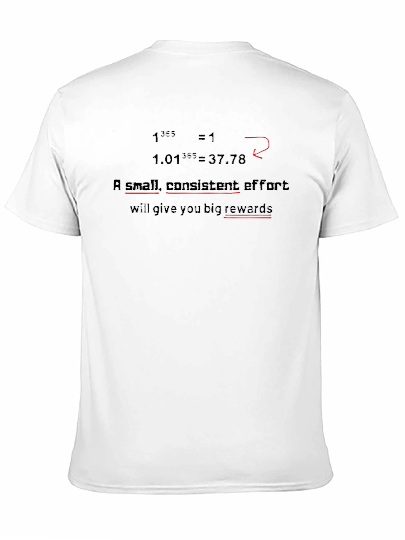 Motivational Math T-Shirt - Consistent Effort
