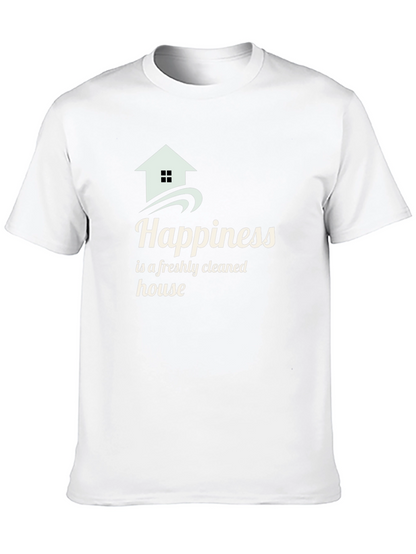 Happiness Freshly Cleaned House Black T-Shirt