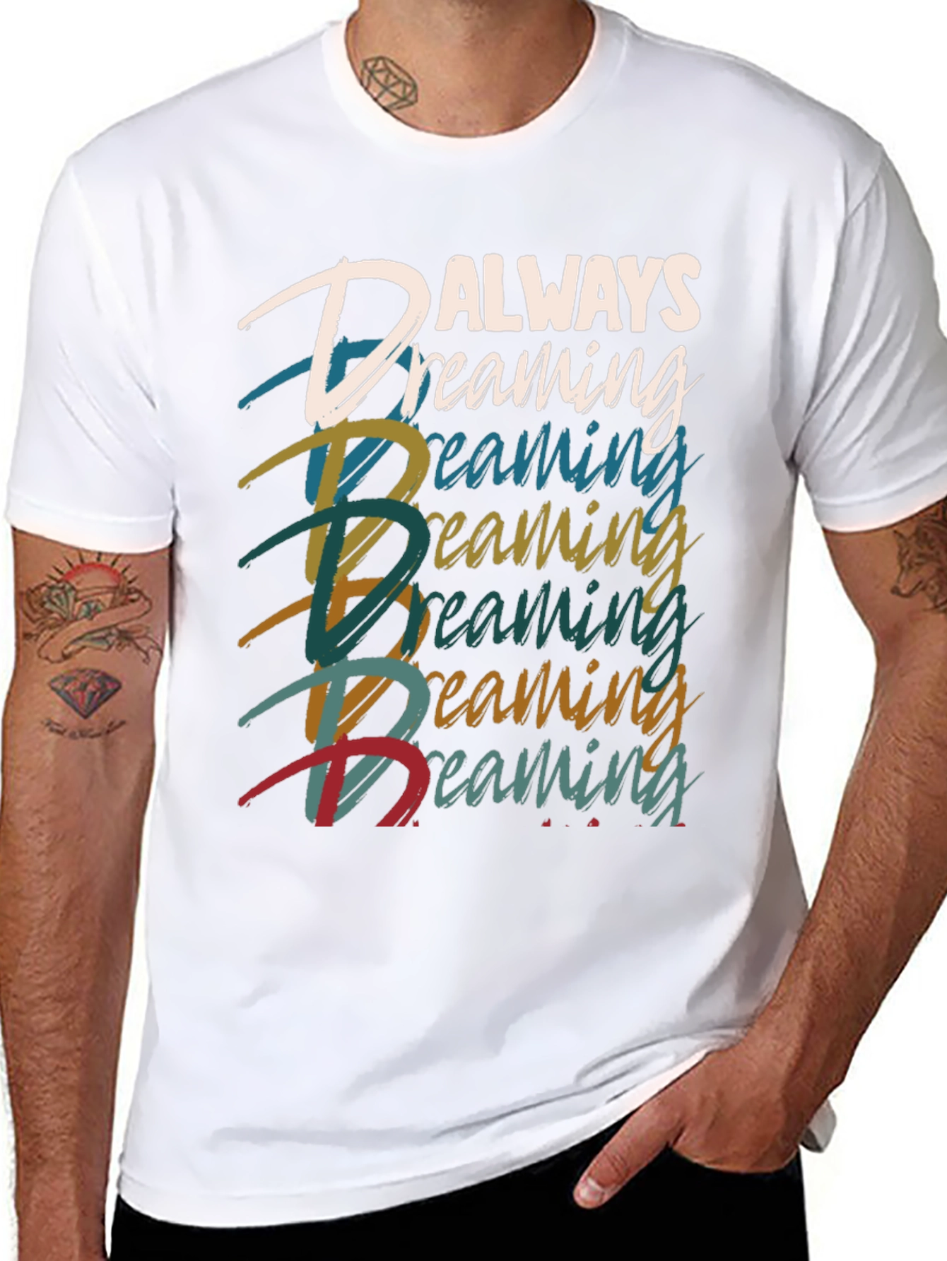 Always Dreaming Graphic Tee - Black Casual T-Shirt