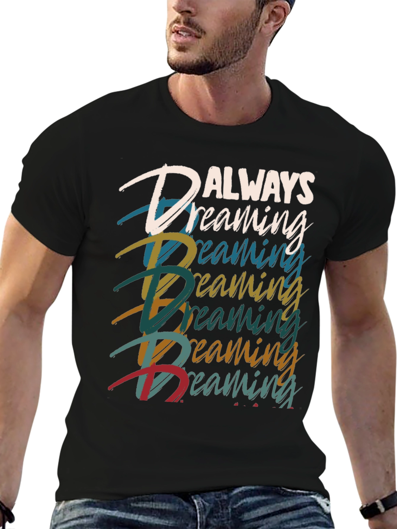 Always Dreaming Graphic Tee - Black Casual T-Shirt