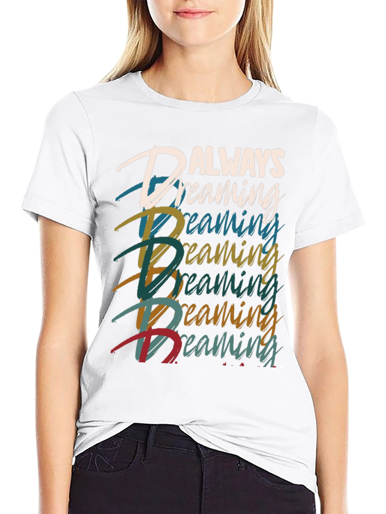 Always Dreaming Graphic Tee - Black Casual T-Shirt
