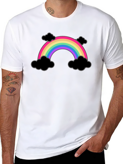 Rainbow and Clouds Graphic T-Shirt