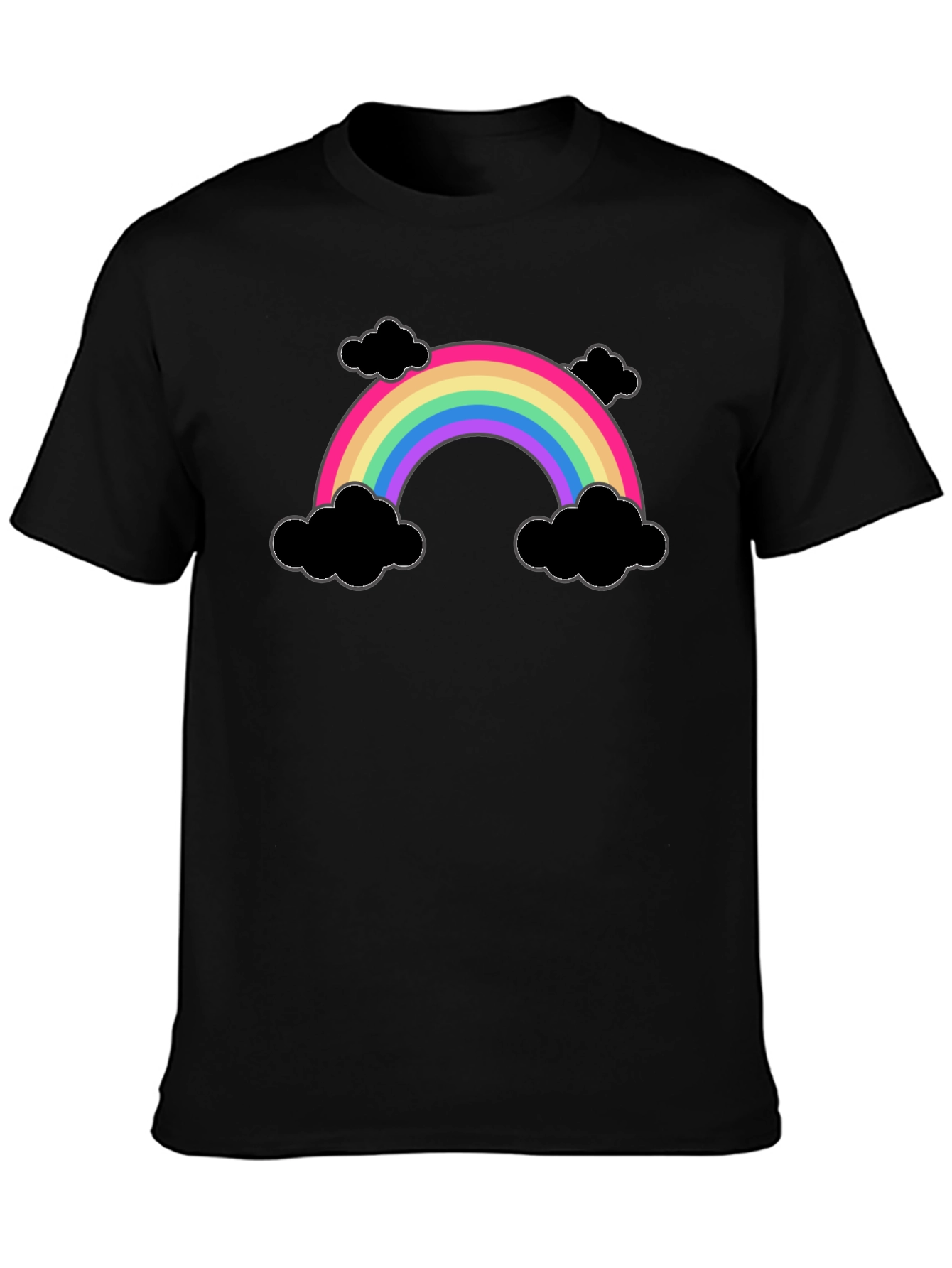 Rainbow and Clouds Graphic T-Shirt