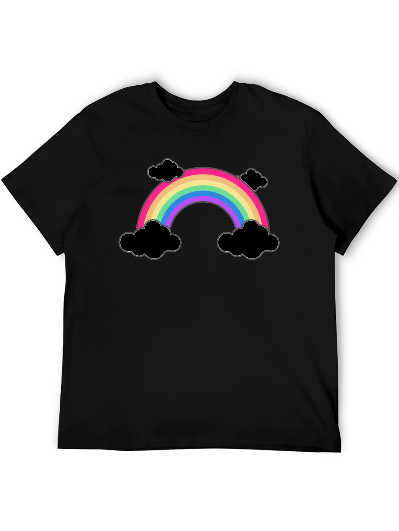 Rainbow and Clouds Graphic T-Shirt