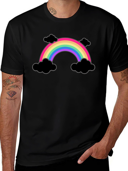 Rainbow and Clouds Graphic T-Shirt