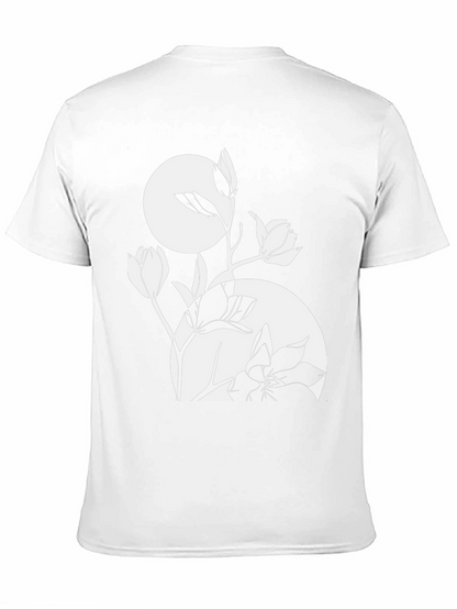 Floral Graphic Tee - Stylish Black T-Shirt