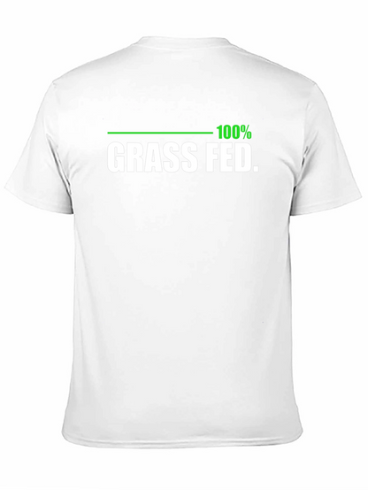 100% Grass Fed Black T-Shirt - Organic Funny
