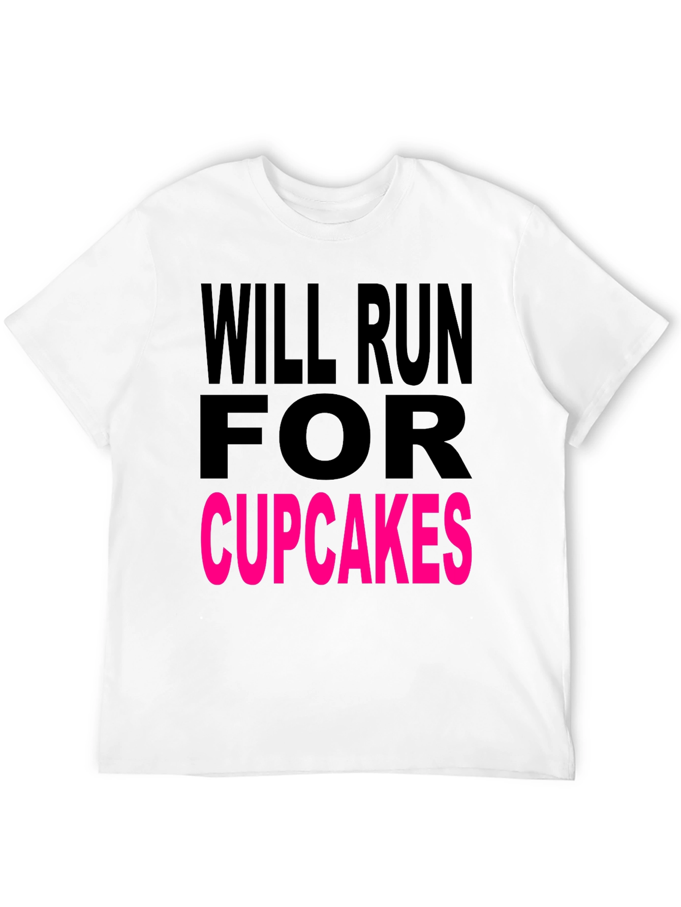 Will Run for Cupcakes Black T-Shirt