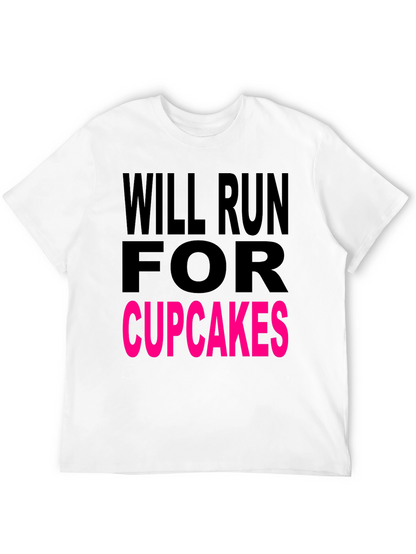 Will Run for Cupcakes Black T-Shirt
