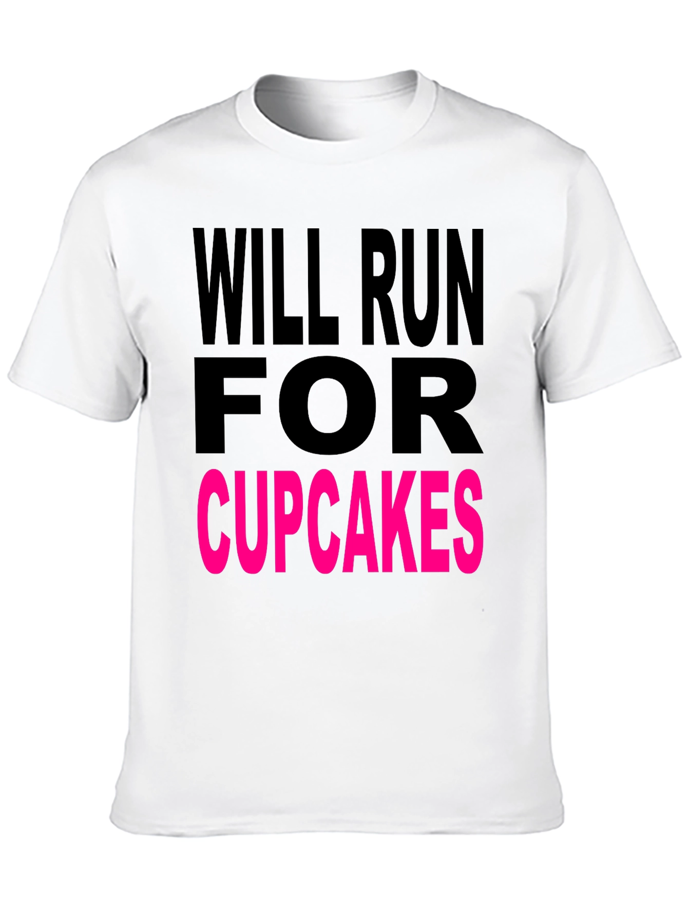 Will Run for Cupcakes Black T-Shirt