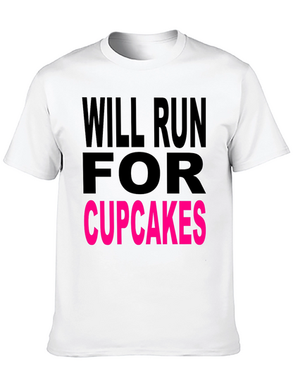 Will Run for Cupcakes Black T-Shirt