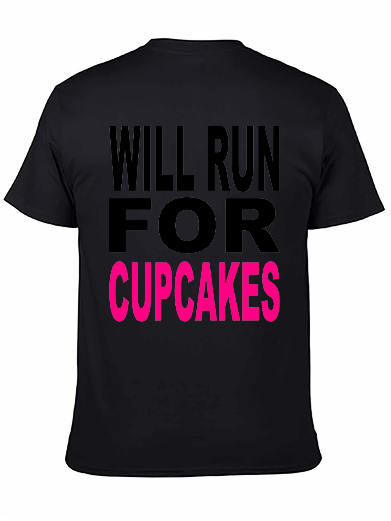 Will Run for Cupcakes Black T-Shirt