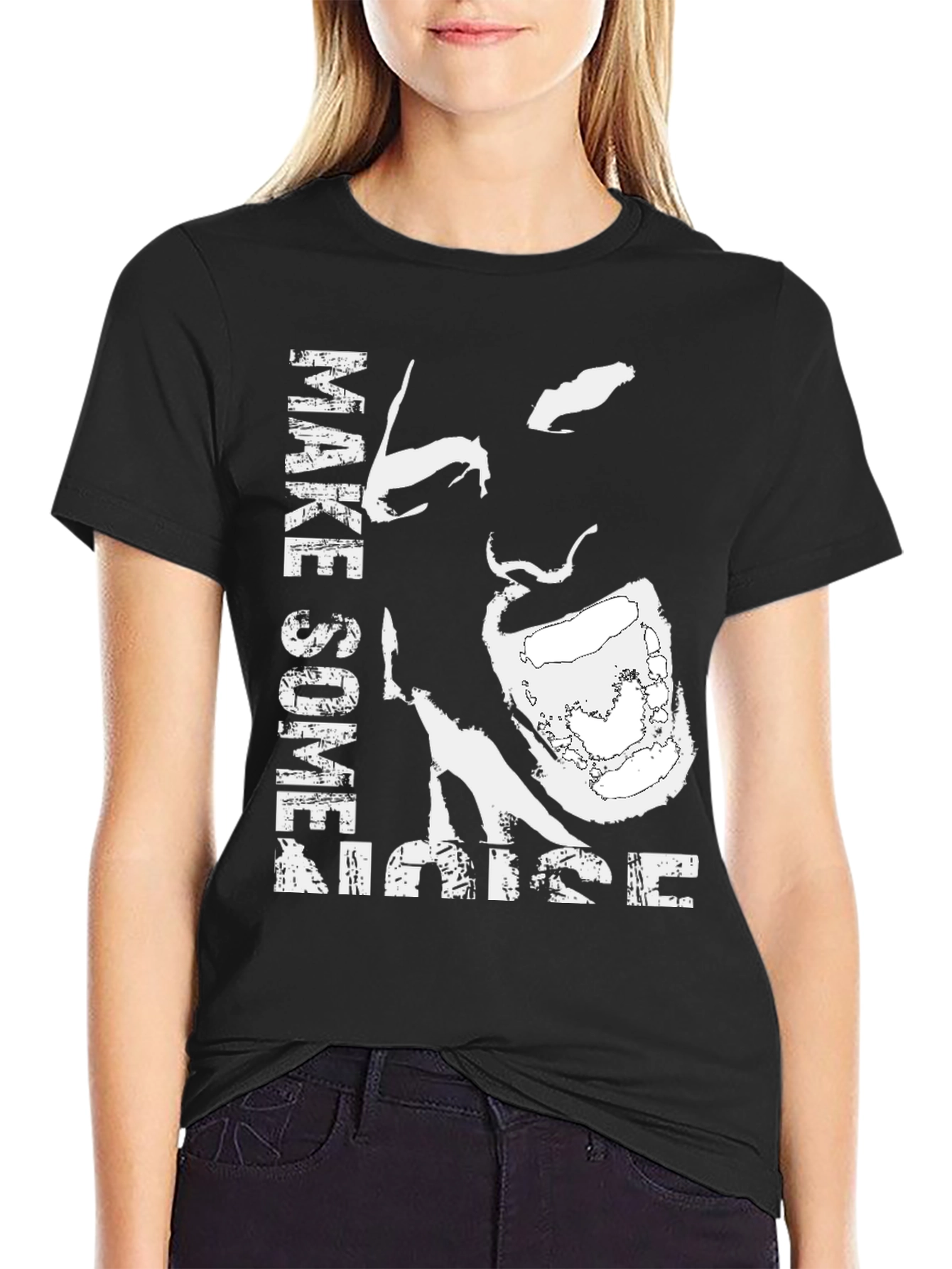 Make Some Noise Graphic Tee - Black