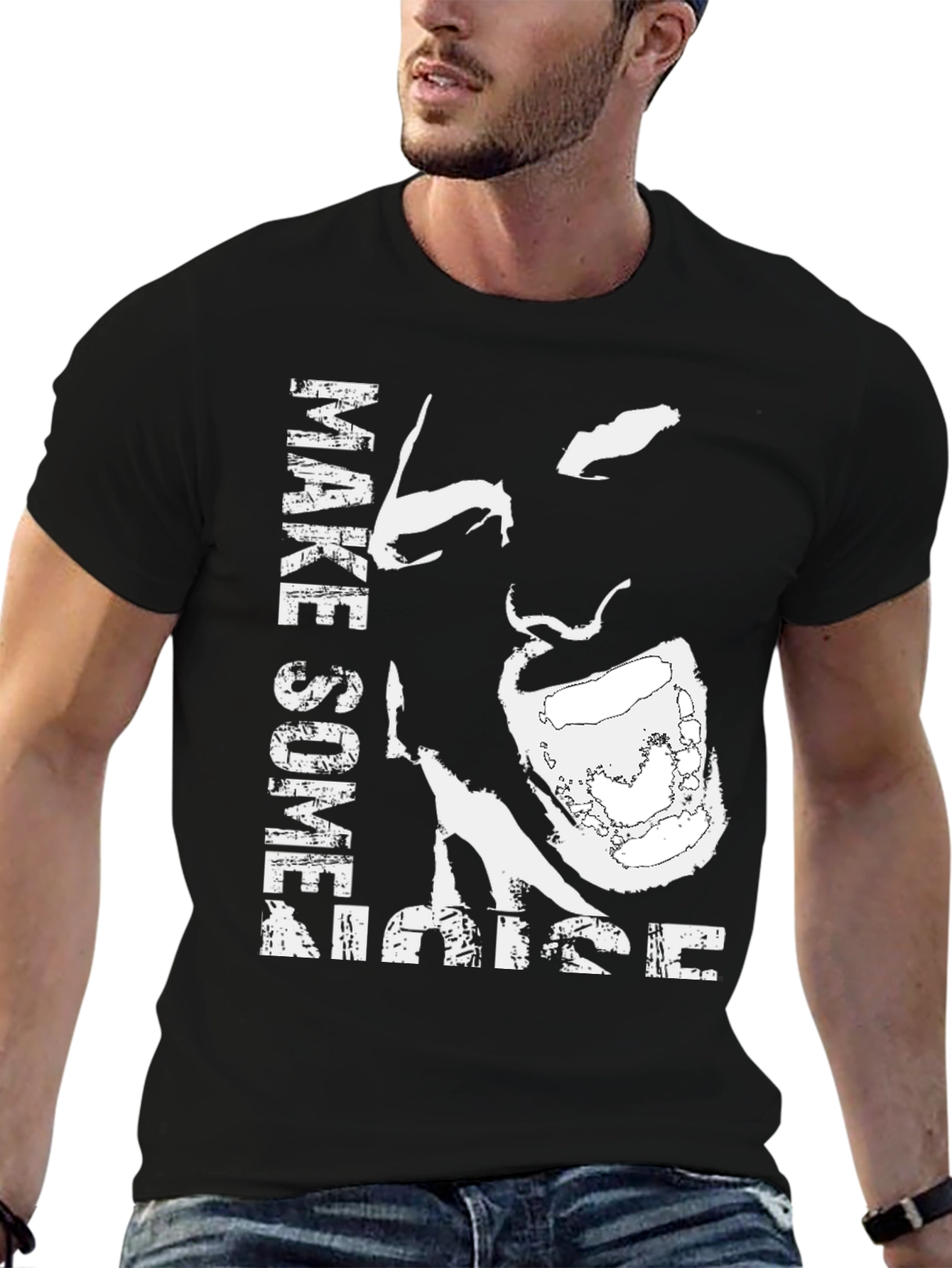 Make Some Noise Graphic Tee - Black