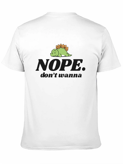 Nope Dinosaur Graphic Tee - Soft Cotton Comfort