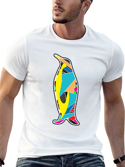 Mens Black Penguin Graphic T-Shirt