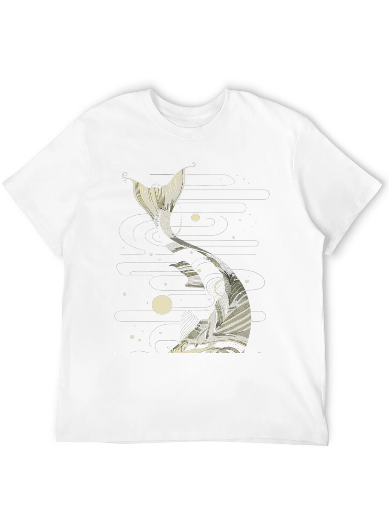 Koi Fish Tail Graphic Tee - Black