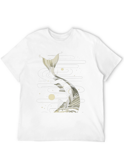 Koi Fish Tail Graphic Tee - Black