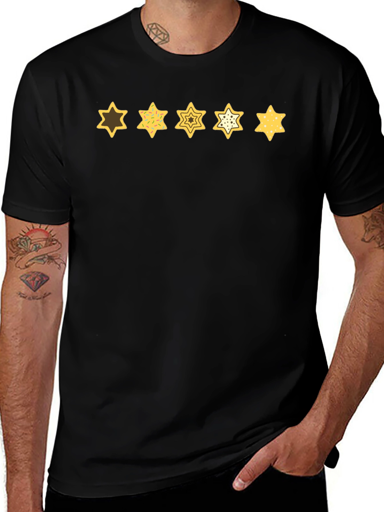 Star Cookies Graphic Tee - Funky Mens T-Shirt