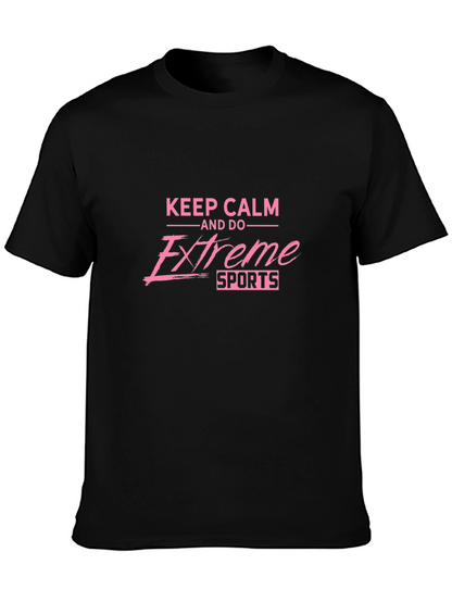 Keep Calm Extreme Sports Black Graphic Tee