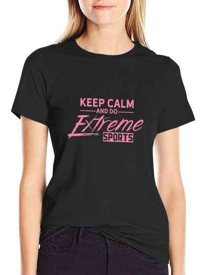 Keep Calm Extreme Sports Black Graphic Tee