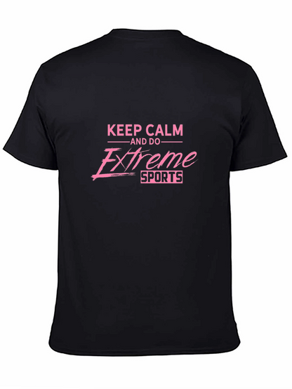Keep Calm Extreme Sports Black Graphic Tee