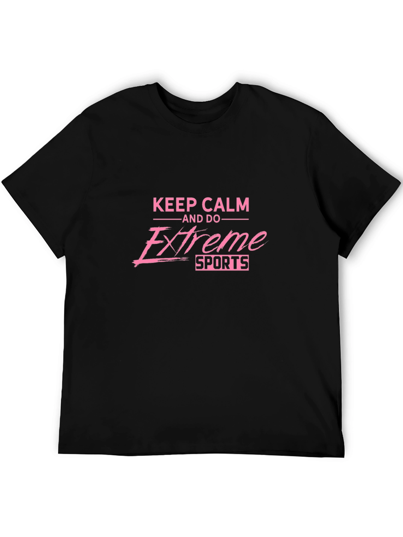 Keep Calm Extreme Sports Black Graphic Tee