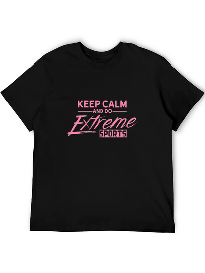 Keep Calm Extreme Sports Black Graphic Tee