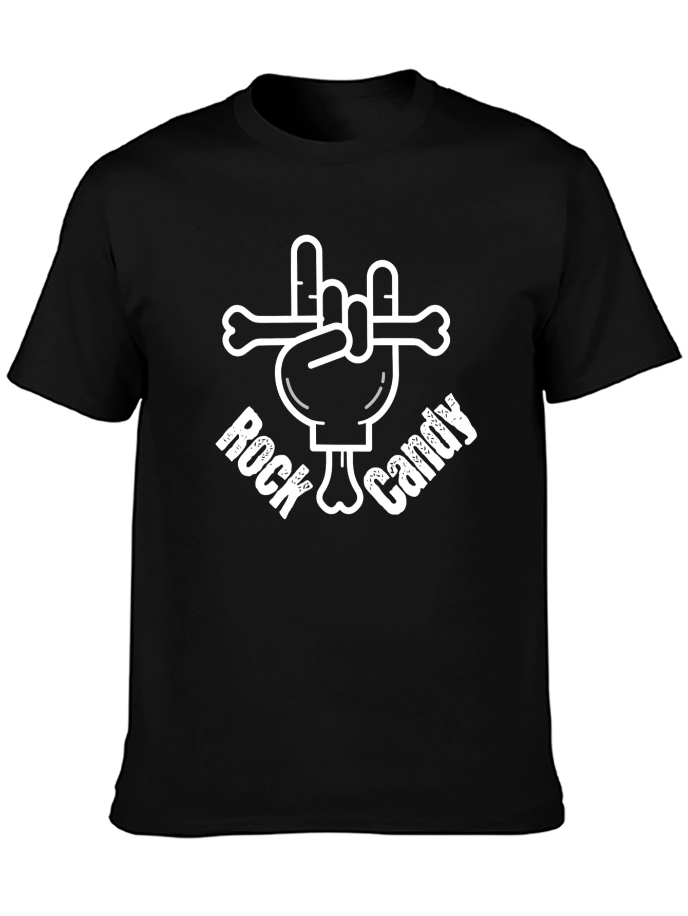 Rock Candy Skeleton Hand T-Shirt - Black