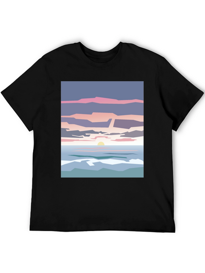 Abstract Sunset T-Shirt - Artistic Beach Design