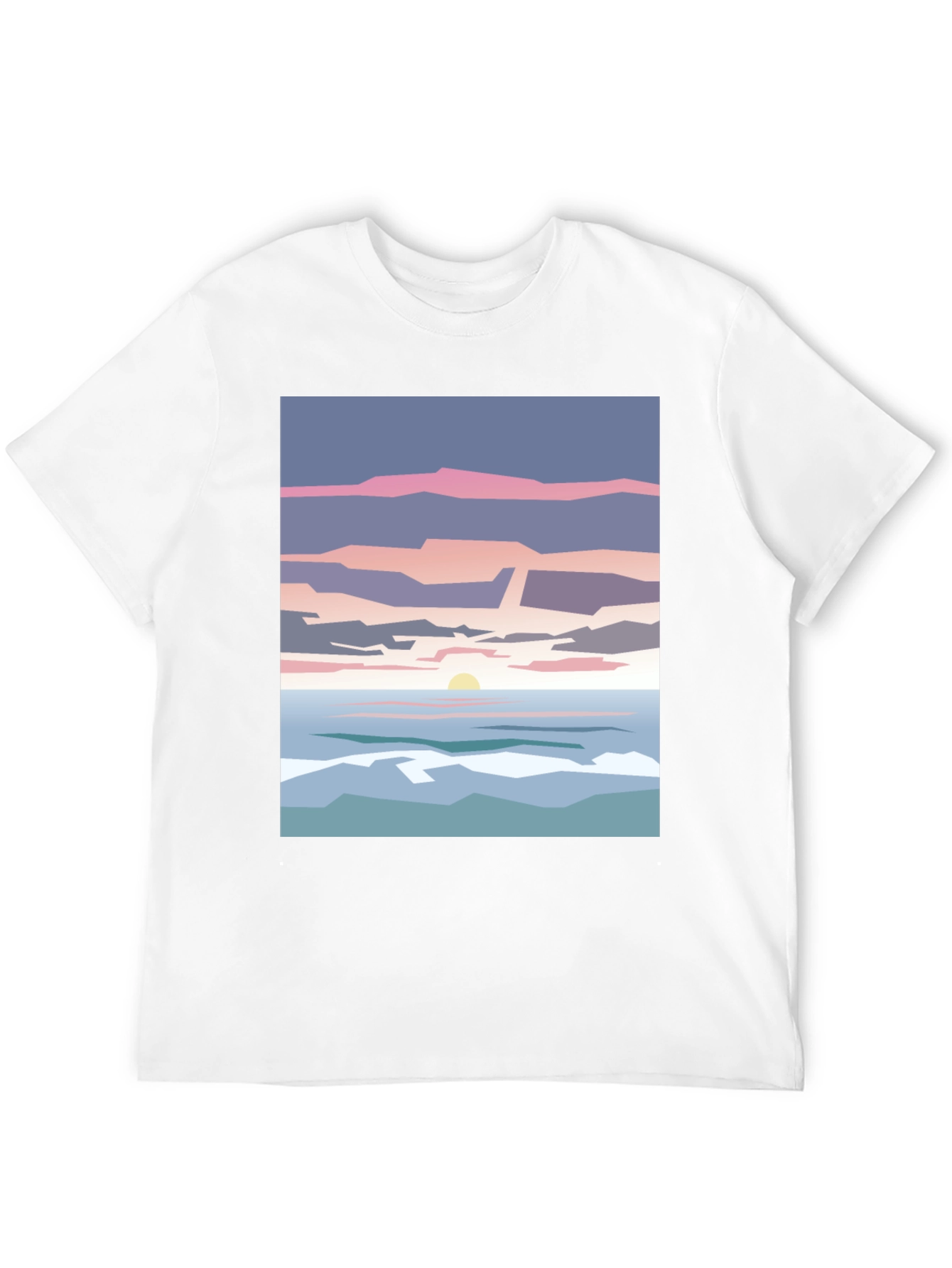 Abstract Sunset T-Shirt - Artistic Beach Design