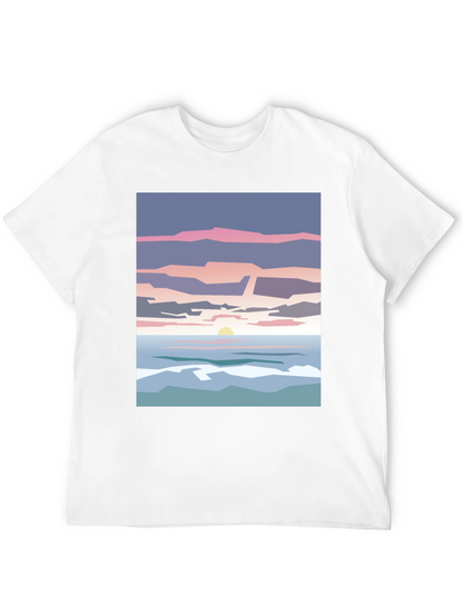 Abstract Sunset T-Shirt - Artistic Beach Design