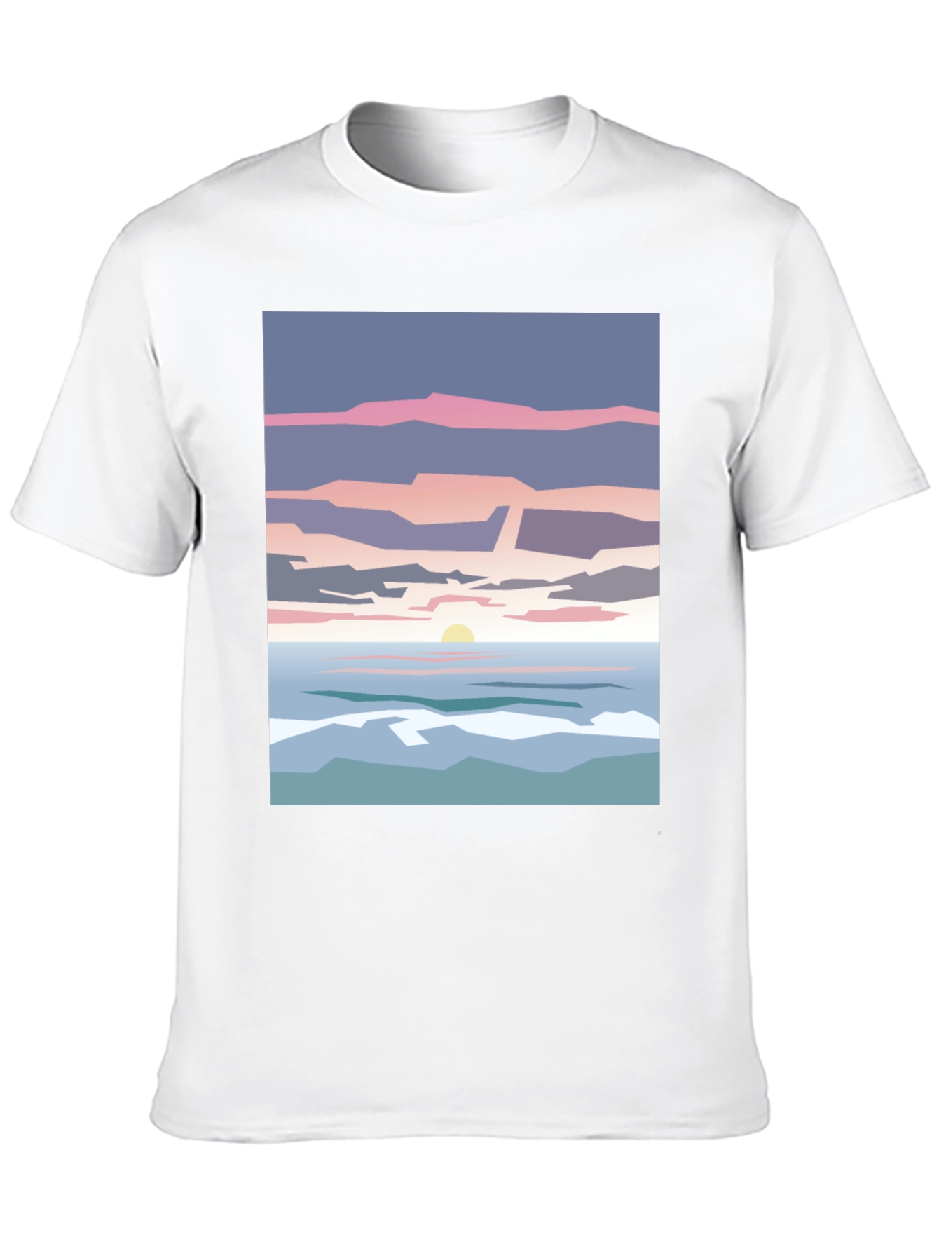 Abstract Sunset T-Shirt - Artistic Beach Design