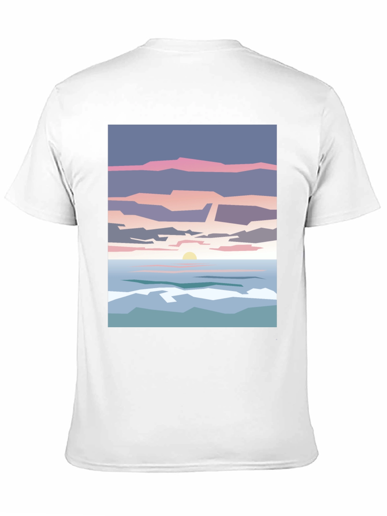 Abstract Sunset T-Shirt - Artistic Beach Design