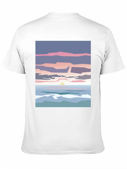 Abstract Sunset T-Shirt - Artistic Beach Design
