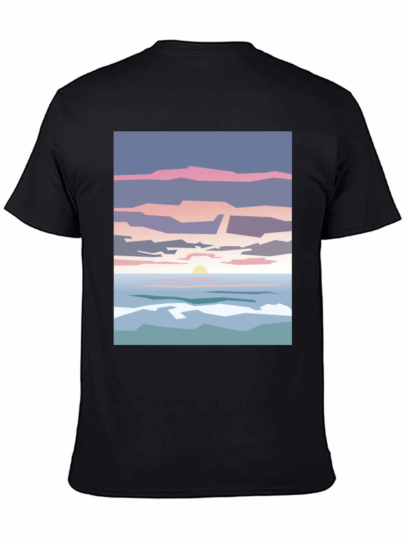 Abstract Sunset T-Shirt - Artistic Beach Design
