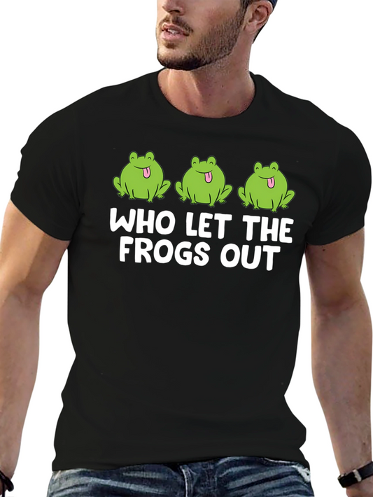 Who Let the Frogs Out T-Shirt Funny Frog Lover Tee