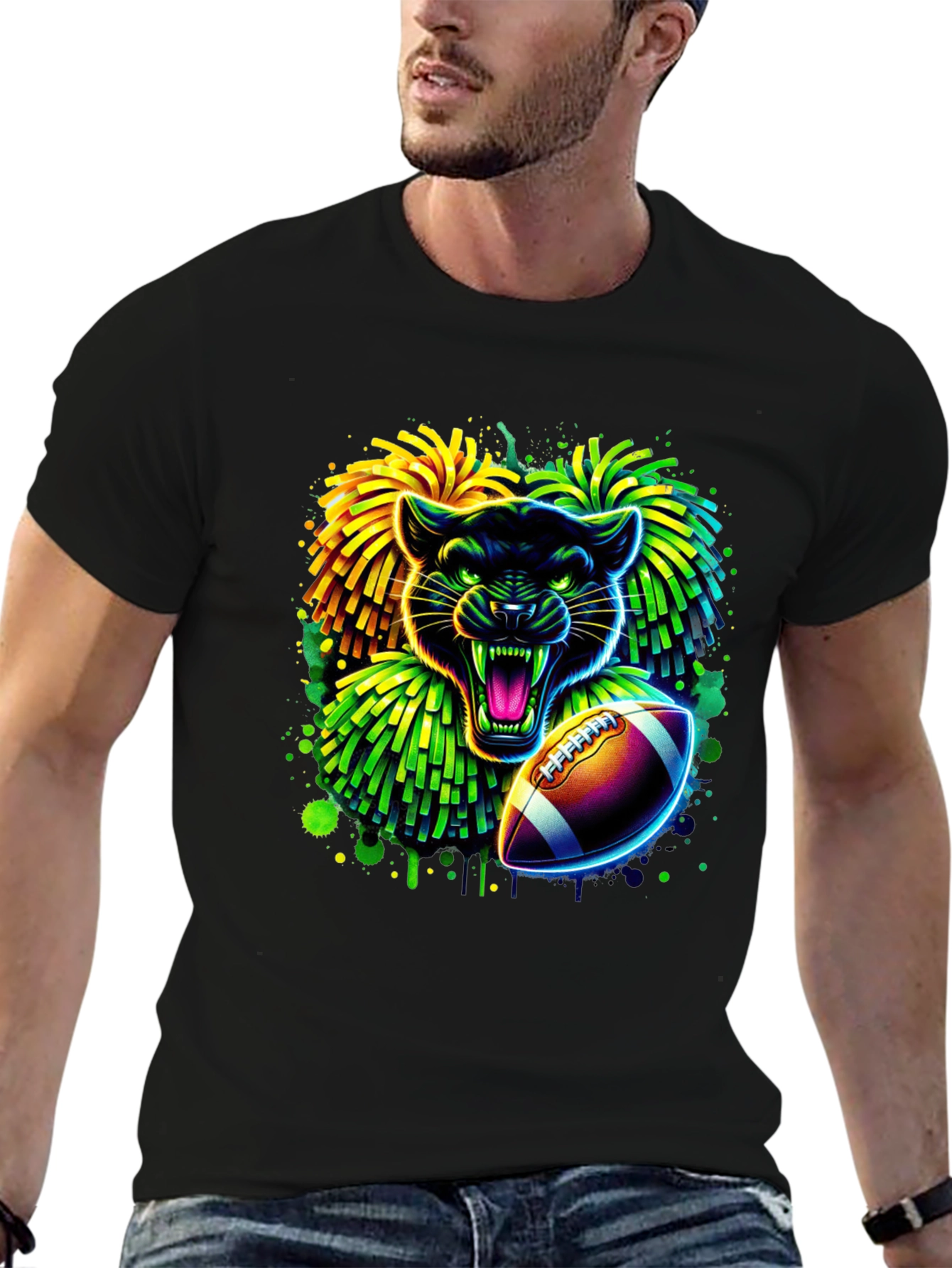 Panther Football Graphic T-Shirt