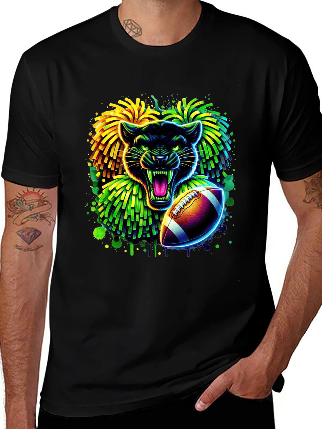 Panther Football Graphic T-Shirt