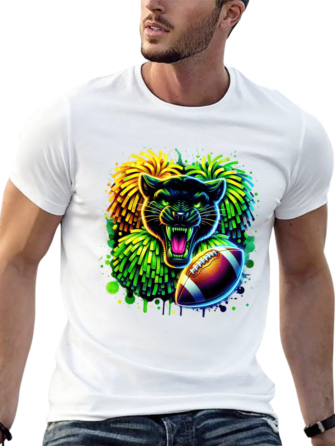 Panther Football Graphic T-Shirt