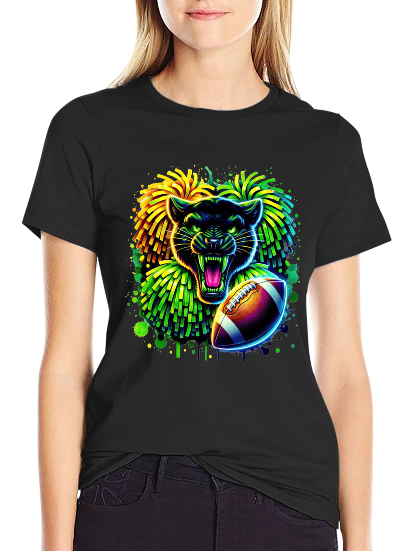 Panther Football Graphic T-Shirt